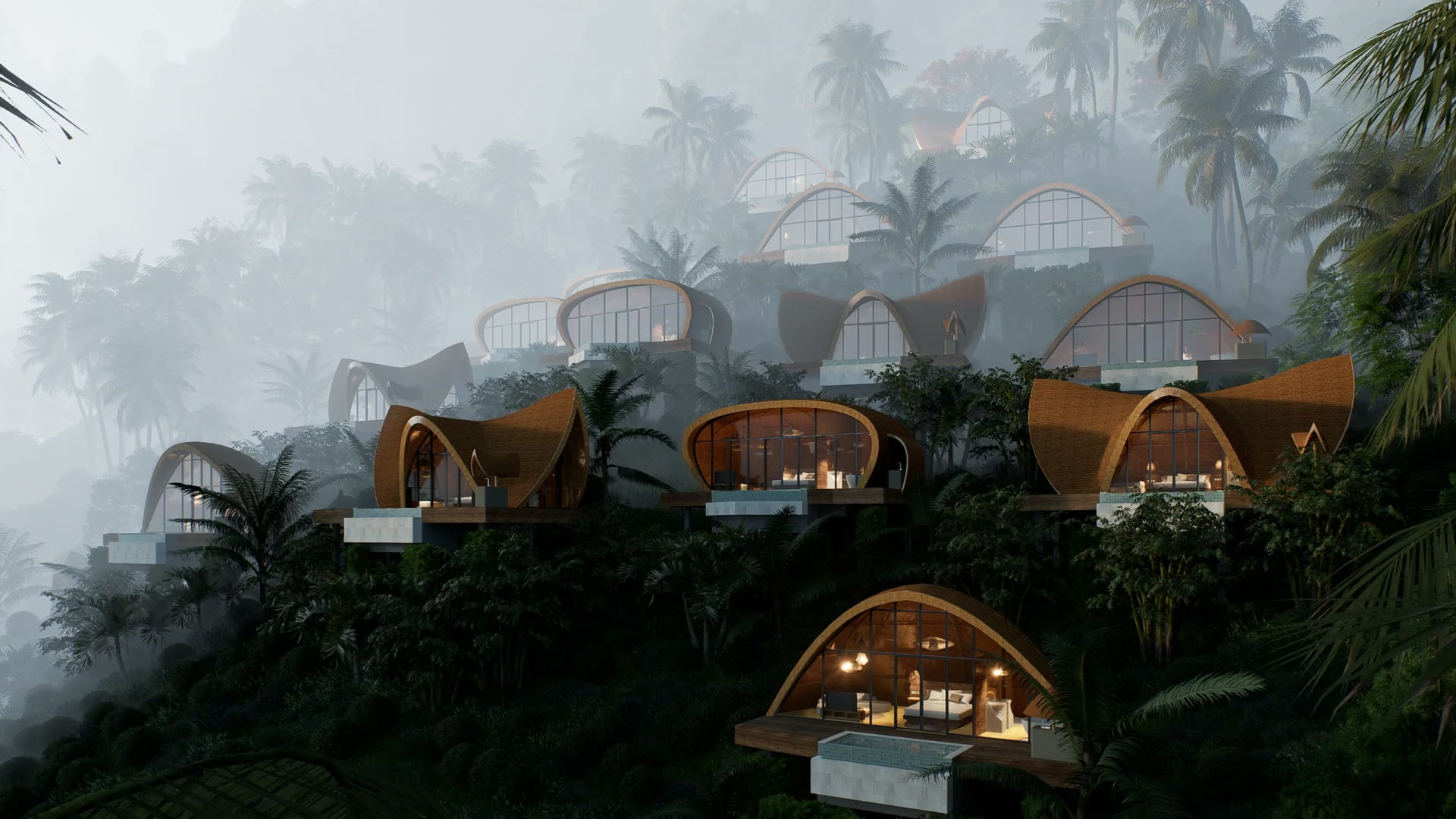 Xamaras Tribe Villas on the ridge above Mawun Beach