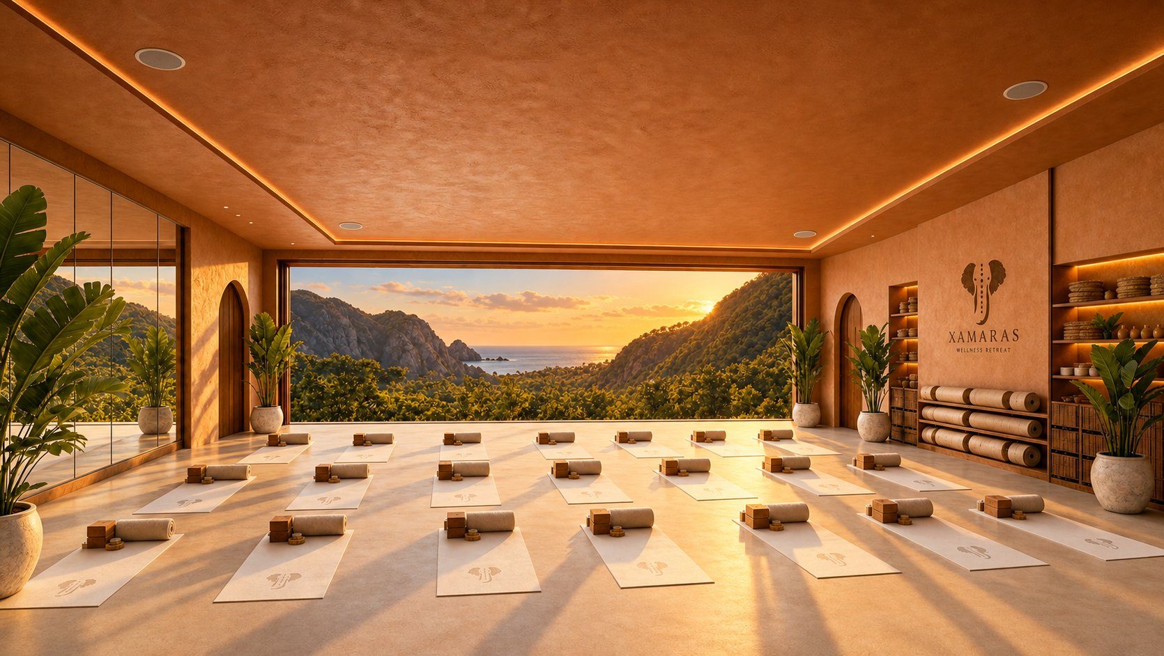The yoga studio at the Wellness Hub.
